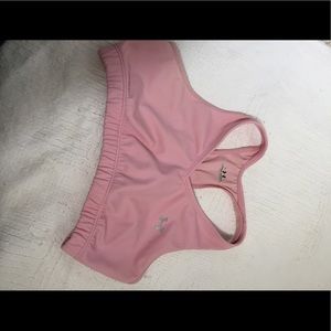 Pink under armour sports bra